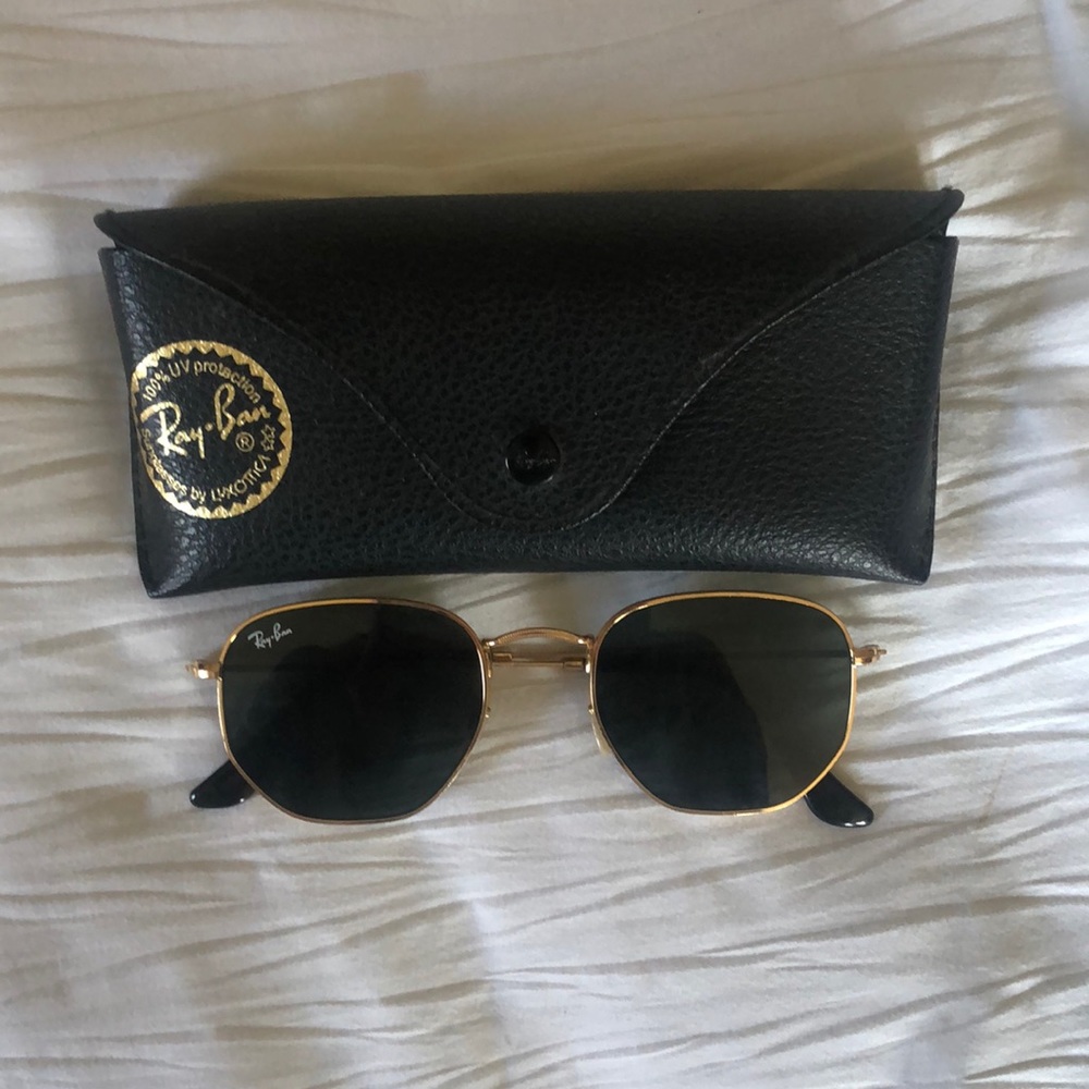 Ray-Ban Hexagonal Flat RB3548N Green sunglasses